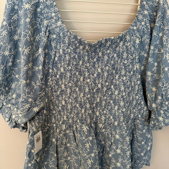 New peplum style blouse with a stretchy back in sz2X - Picture 2 of 4